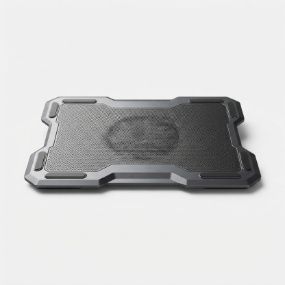 Dark gray ergonomic laptop cooling pad